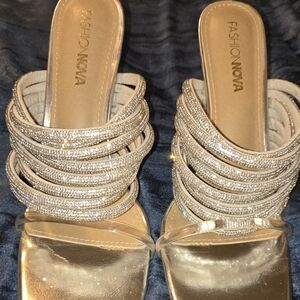 Glittering Silver Heels
